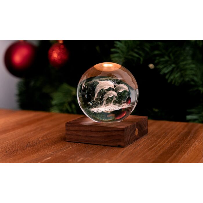 Gingko Amber Crystal Light - Jumping Dolphin